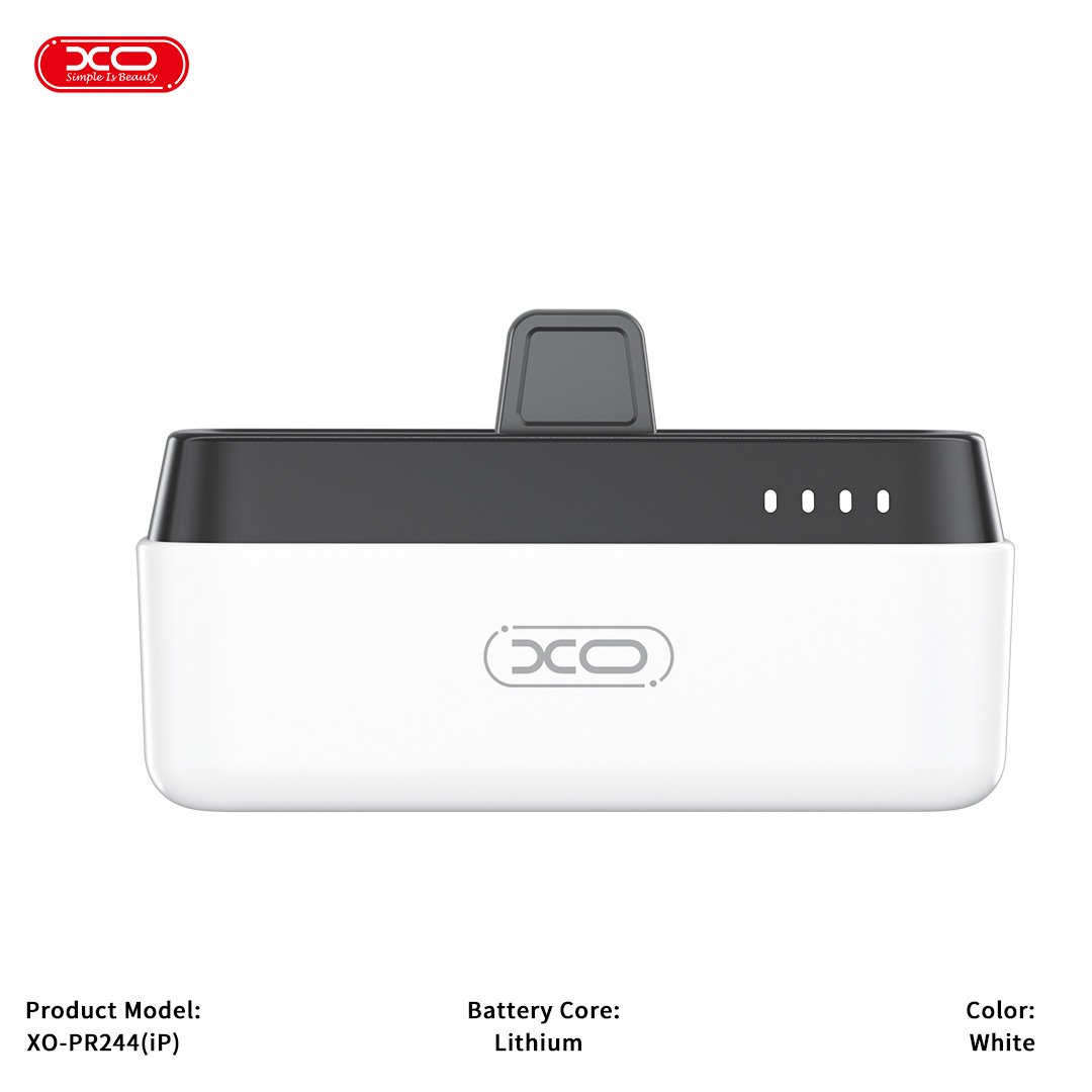 CARGADOR PORTABLE  5.000 MAH TIPO C XO-PR244 BLANCO POWERBANK 5000MAH CONECTOR TIPO C CON SOPORTE